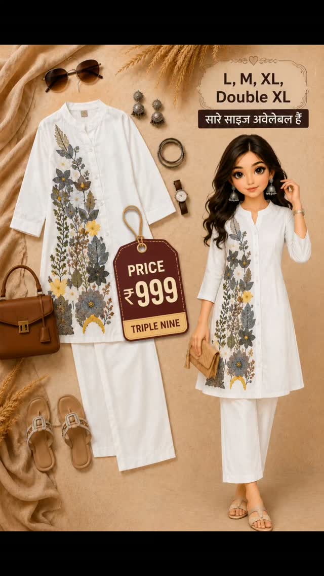 White Floral Co-Ord Set — brand Instagram product photo